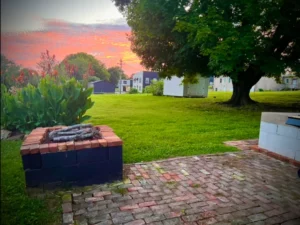 Back yard sunset